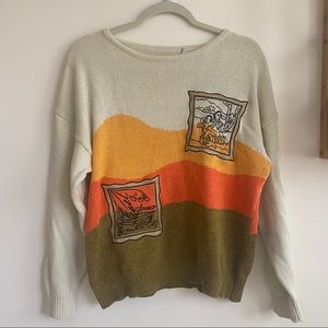 Four Tone Quirky Artistic y2k sweater